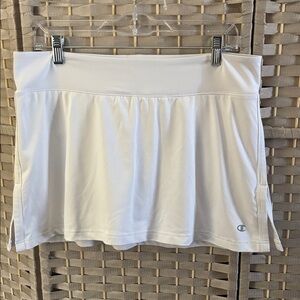 Champion White Athletic Tennis Skirt with Subtle Logo